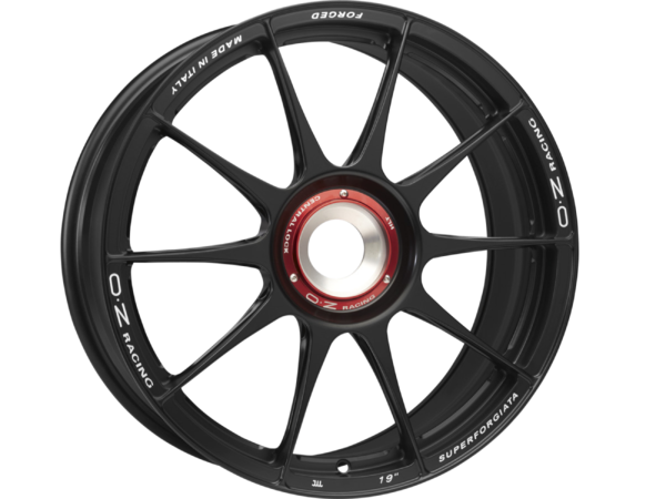 OZ SUPERFORGIATA CL MATT BLACK CON SCRITTE DI FRESATURA 21X12,5 130,00X15 ET48