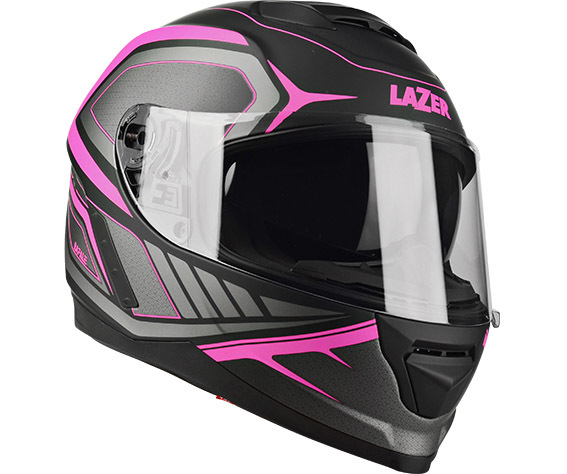 MOTORISTIČNA ČELADA LAZER RAFALE HEXA (BLACK - PINK - MATT) S