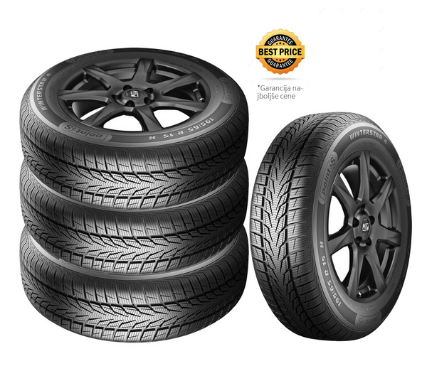 Zimski komplet 4x Alu platišča + 4x Point S Winterstar 4 225/50 R17 98V