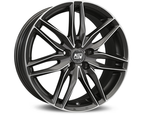 MSW 24 MATT GUN METAL FULL POLISHED (MGMFP) 17X8 100,00X5 ET35