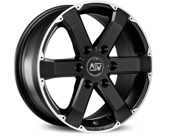 MSW 46 MATT BLACK FULL POLISHED 17X7,5 114,30X6 ET30