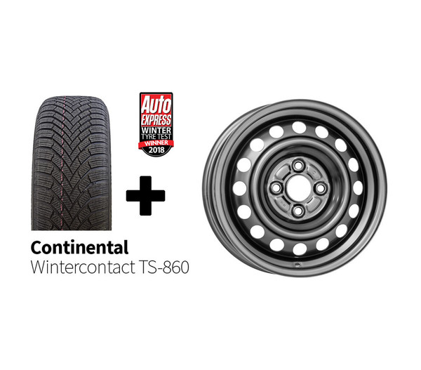 Zimski komplet 4x Jeklena platišča + Continental WinterContact TS 860 195/65 R15 91T