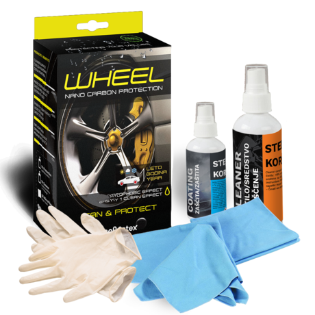 Set za čiščenje in zaščito platišč NANOCOATEX wheels Nano Carbon Clean & Protect