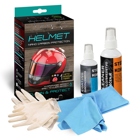 Set za čiščenje in zaščito čelade NANOCOATEX Helmet Nano Carbon Clean & Protect