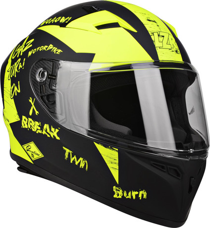 MOTORISTIČNA ČELADA LAZER BAD BOY FH4  BLACK YELLOW (XL)