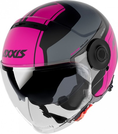 MOTORISTIČNA ČELADA JET helmet RAVEN SV ABS AXXIS (S) pink
