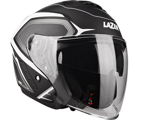 MOTORISTIČNA ČELADA LAZER TANGO HEXA (BLACK - WHITE - MATT) S