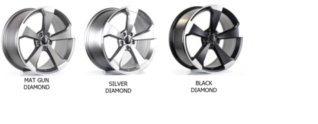 S WHEELS AUDI 9 Matt Gun Metal Diamond 19X8,5 112,00X5 ET35